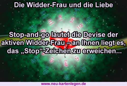 Allgemeines Horoskop zur Widder-Frau und der Liebe