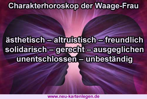 Charakterhoroskop der Waage-Frau